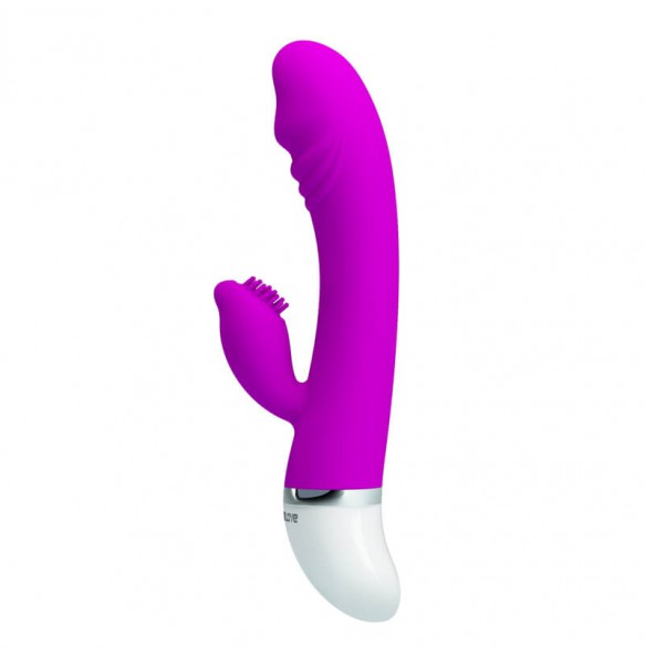 PRETTY LOVE - The Mystery Man Feather Brush Dual Vibrator Wand Masturbator (Battery - Purple)